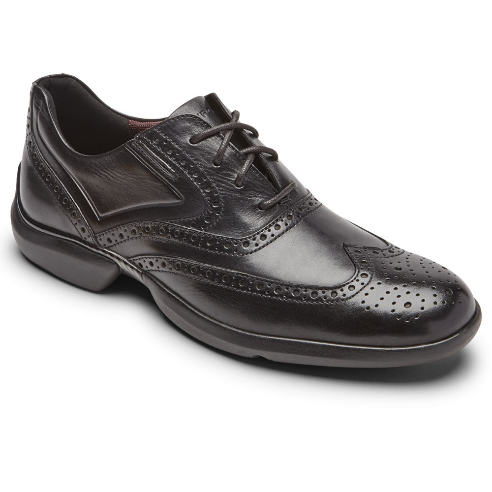 Rockport Snörskor Herr Svarta - Total Motion Advance Wingtip - WBSLA0362